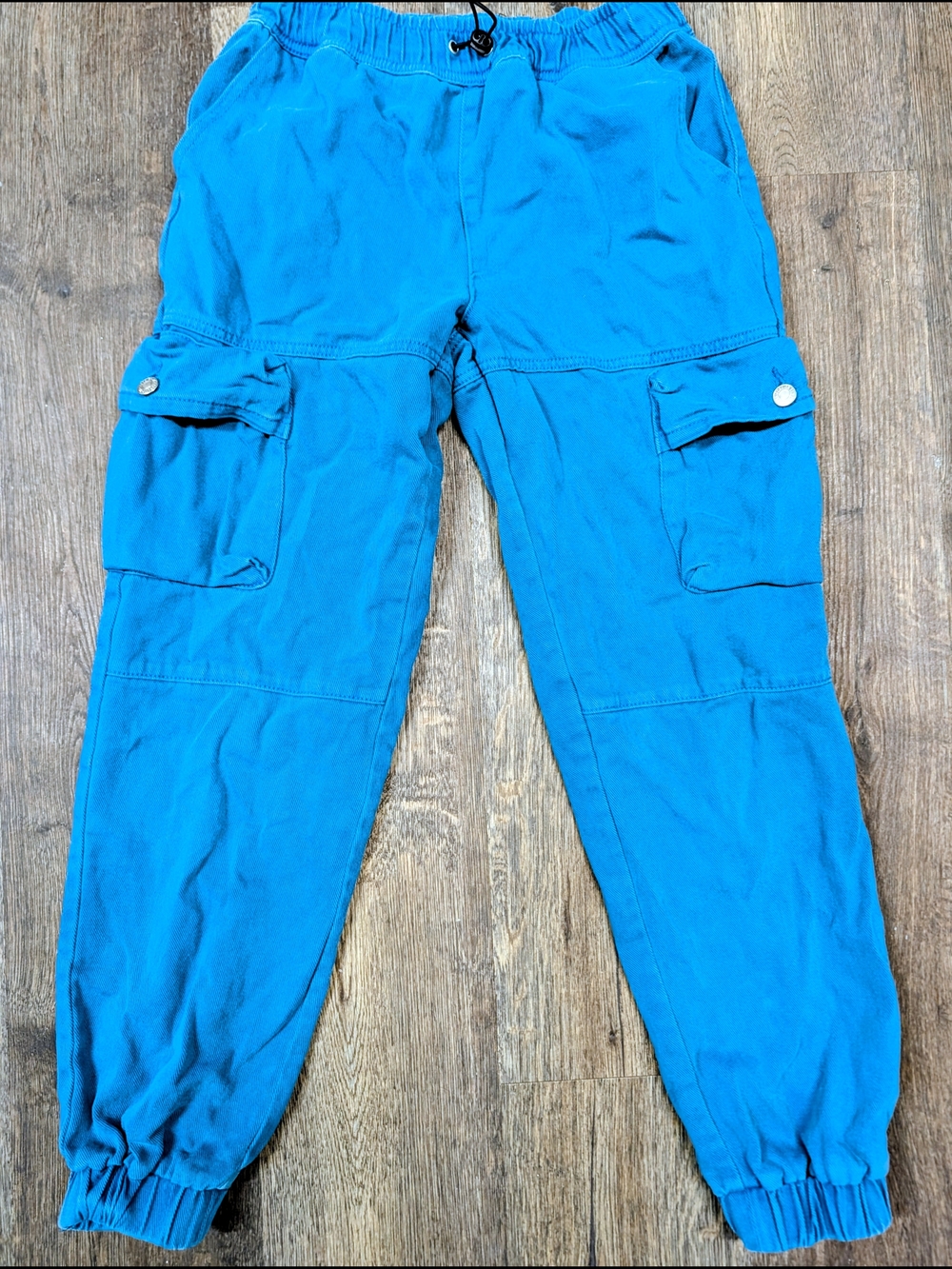 Forever 21 Bright Blue Cargo Jogger Pants